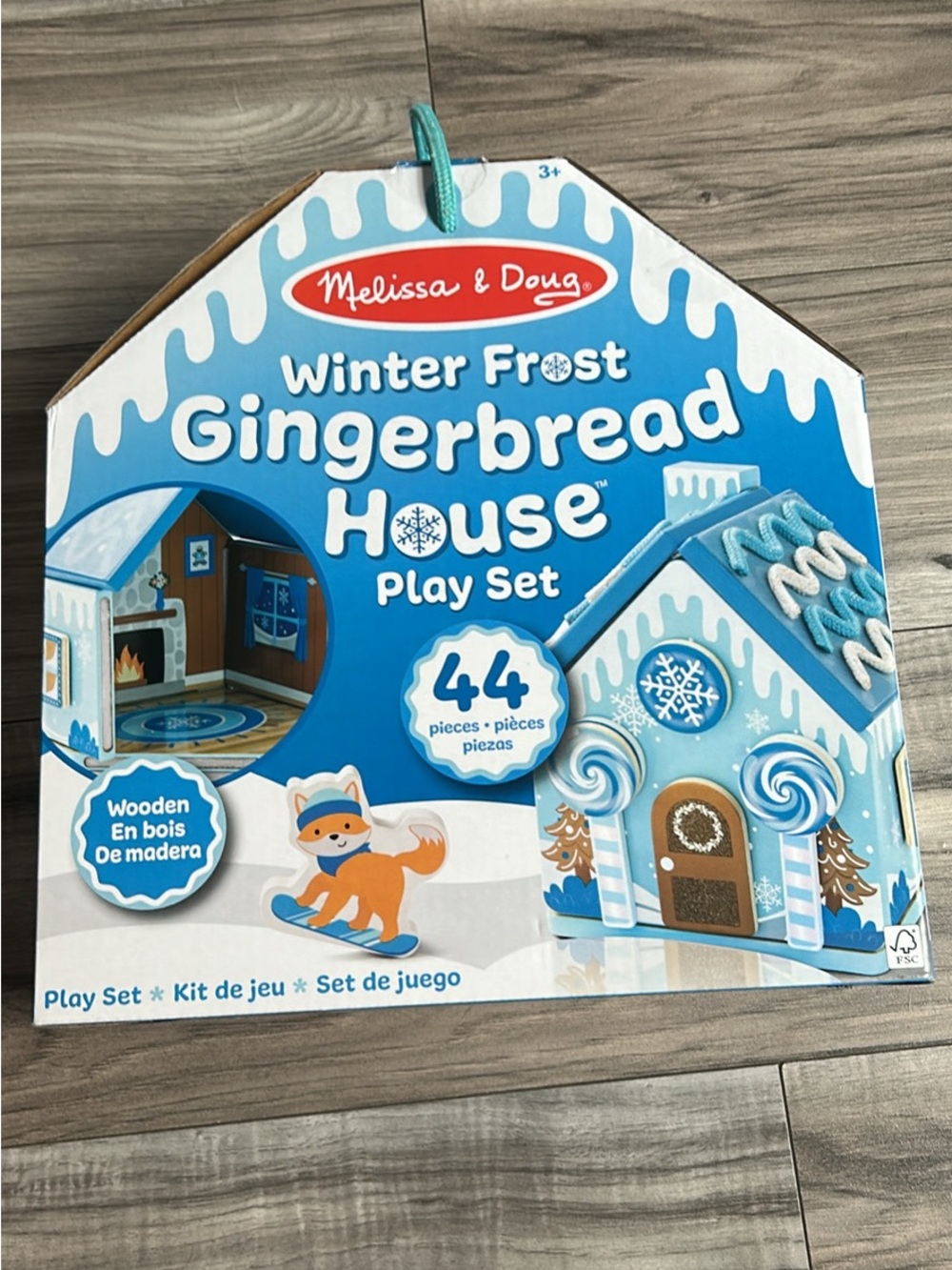 Melissa & Doug Winter Frost Gingerbread House Play Set - Blue & White